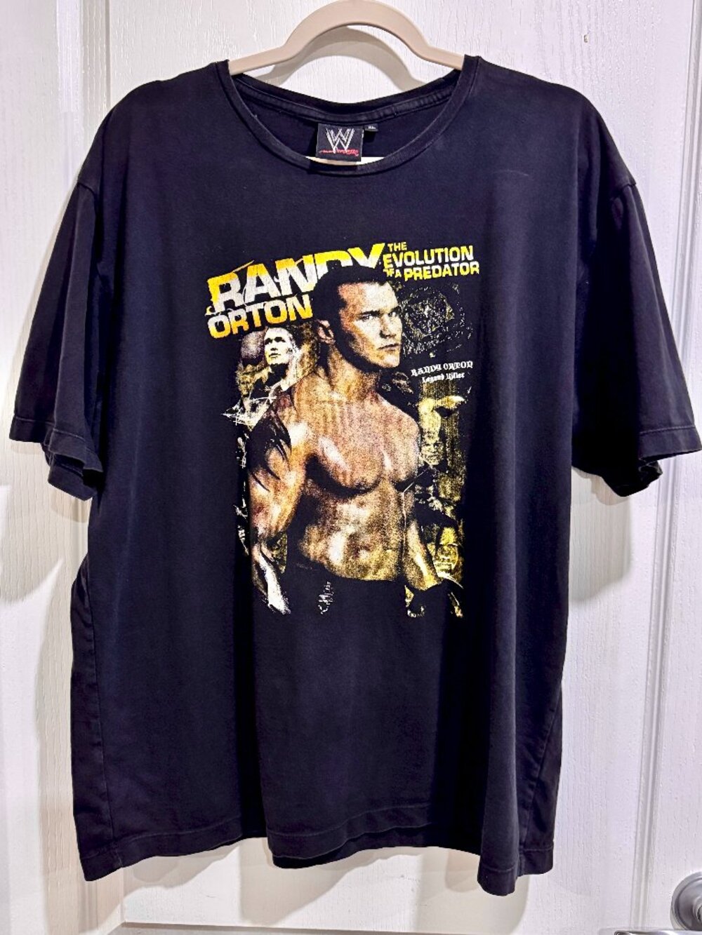 WWE Randy Orton "Legend Killer / Evolution of a Predator" tee, size XL.